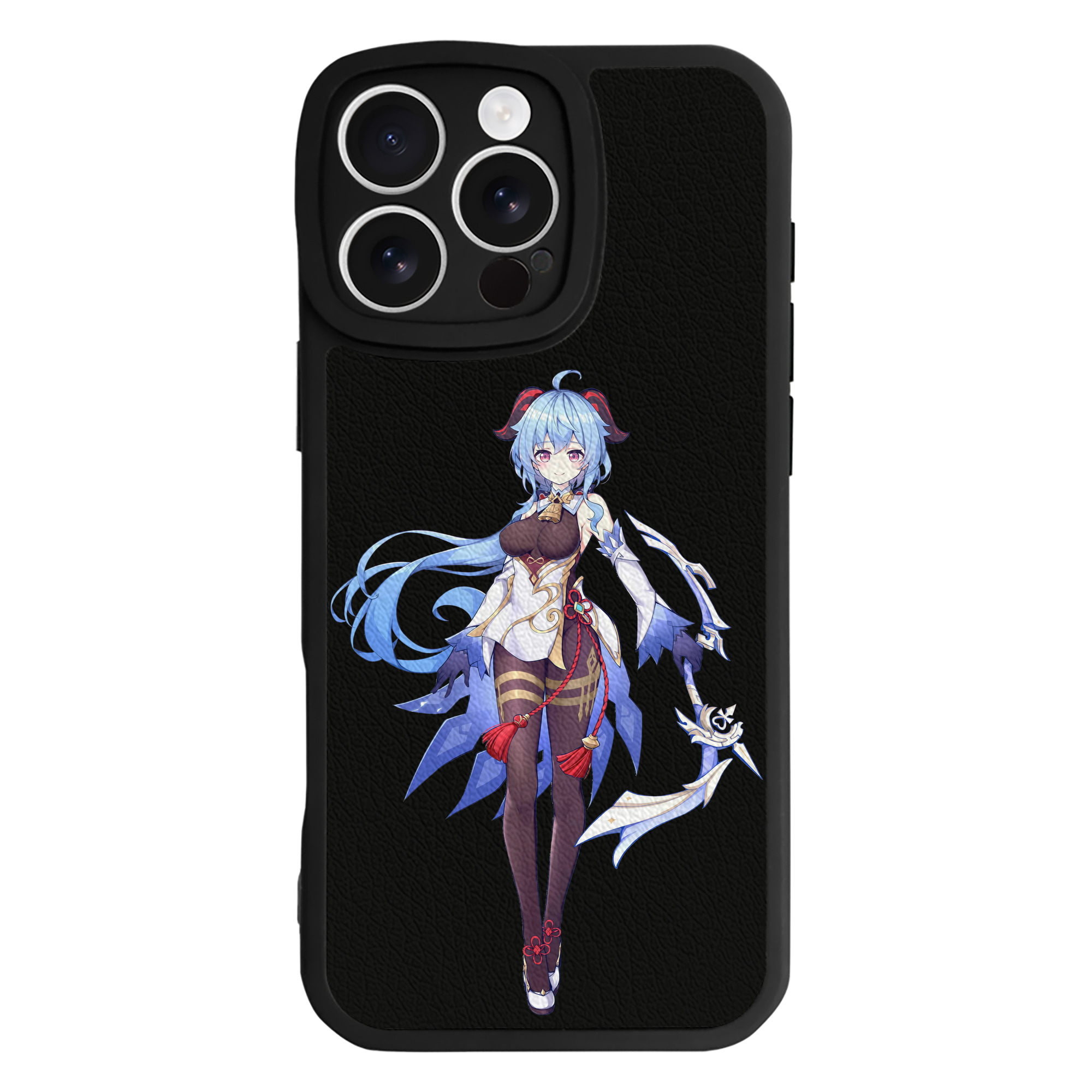 げんし神 甘雨 かんう genshin Ganyu 【iPhone 16シリーズ対応】シリコンスマホケース（レザー調） 材質：シリコン